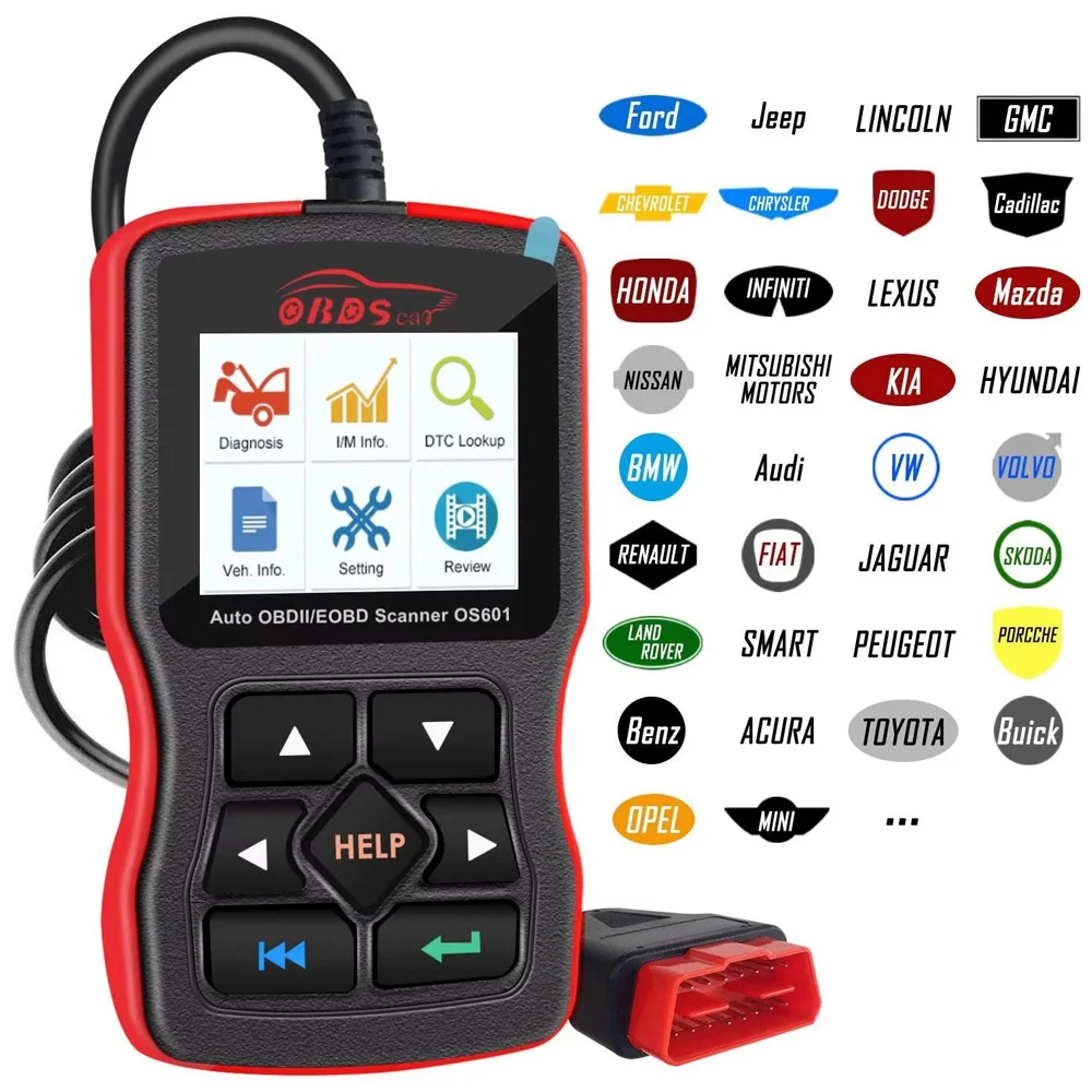 OBDScar OS601 OBD2 Scanner Universal Automotive Engine Fault Code Reader EOBD OBDII CAN All Systems Car Diagnostic Scan Tool