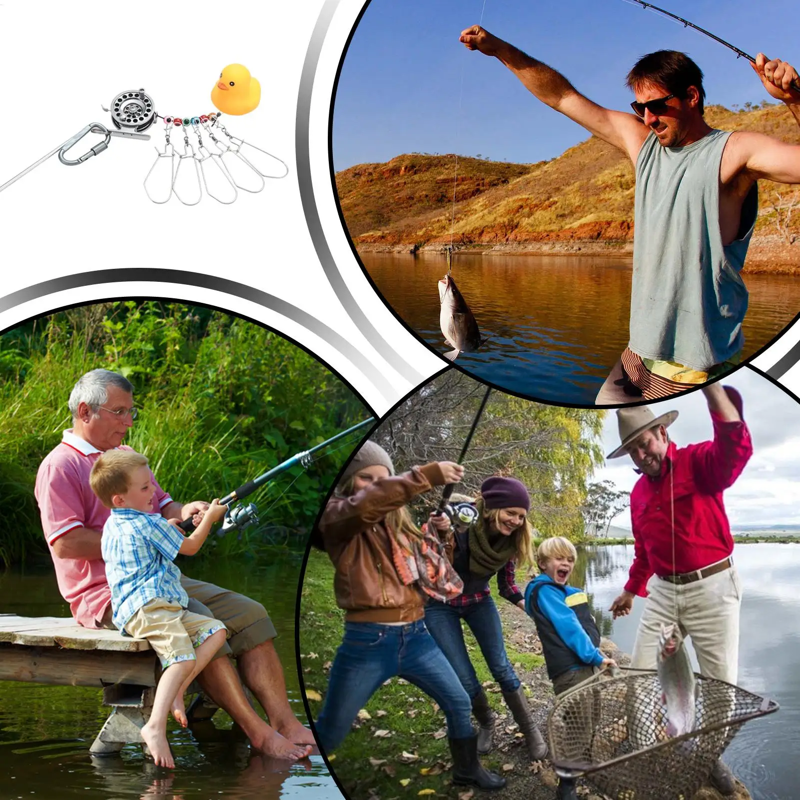 

Стренгер для рыбы, сверхмощный светящийся портативный замок, стрингер для рыбы, тросовый замок для соленой пресноводной банки, каяка, речной форели