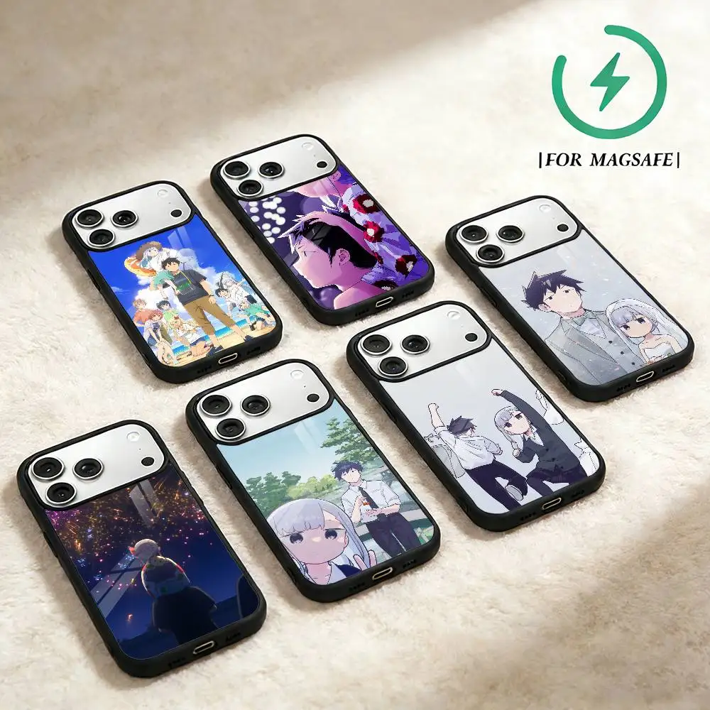 

A-Aharensan Anime W-wa Hakarenai Phone Case For iPhone 17 16 15 14 13 12 Pro Max Plus for Magsafe Wireless Magnetic Cover