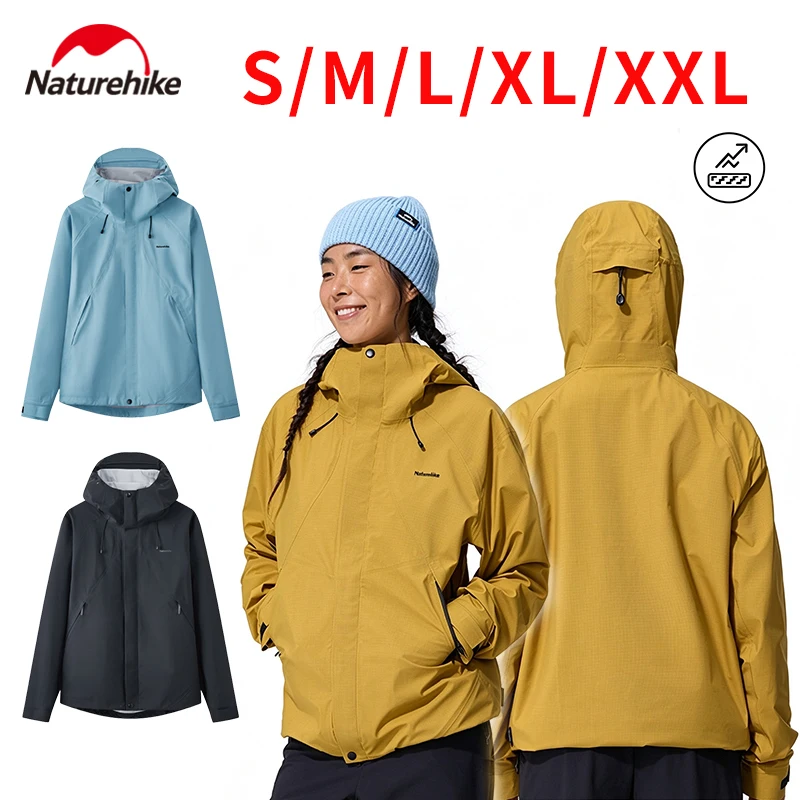  Naturehike CORDURA Fabric Hardshell Jacket Unisex Ultralight Fluorine-Free Waterproof Hooded Windbreaker Outdoor Hiking Mount