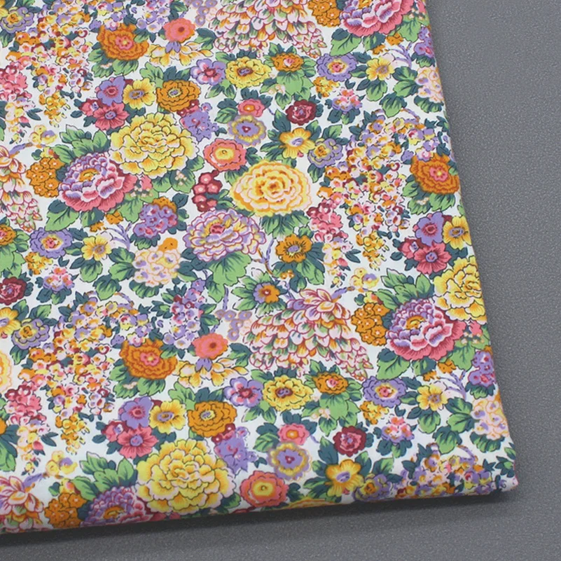 Liberty Fabric Summer Thin Printed 100% Cotton For Sewing Clothes DIY Handmade Per Half Meter telas estampadas
