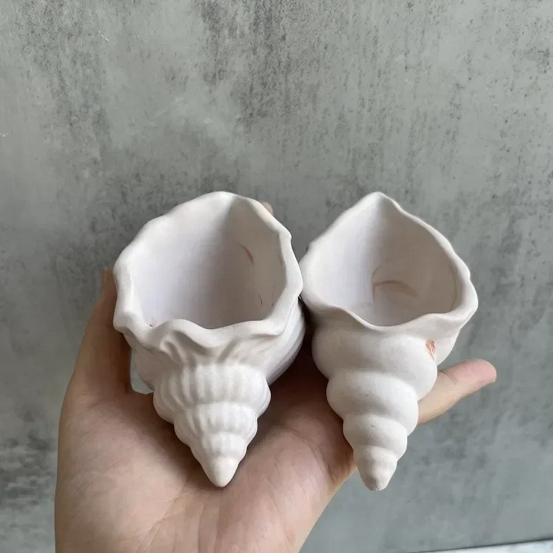 Conch Tray Silicone Mold DIY Handmade Candle Cup Concrete Gypsum Mold Conch Flower Pot Resin Mold Home Decoration