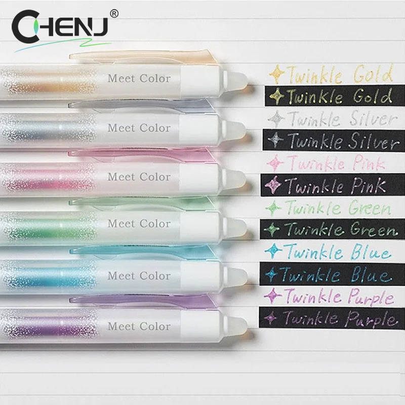 أقلام جل إبداعية قابلة للمسح ، أو ، أو لمعان ، أو أقلام ملونة ، أو حبر محايد ، أو أقلام إبر للكتابة ، أو أدوات مكتبية كورية ، أو مكتبية