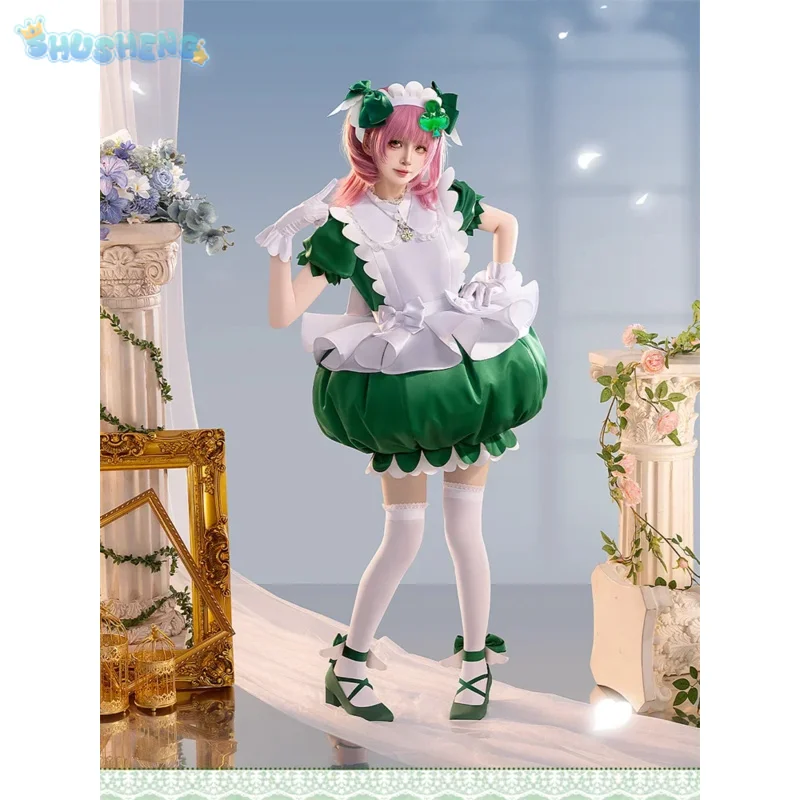 

Аниме Шуго Чара Хинамори Аму Косплей Костюм клевера Милое женское платье Головные уборы Перчатки Носки Комплект реквизита Униформа для вечеринки на Хэллоуин