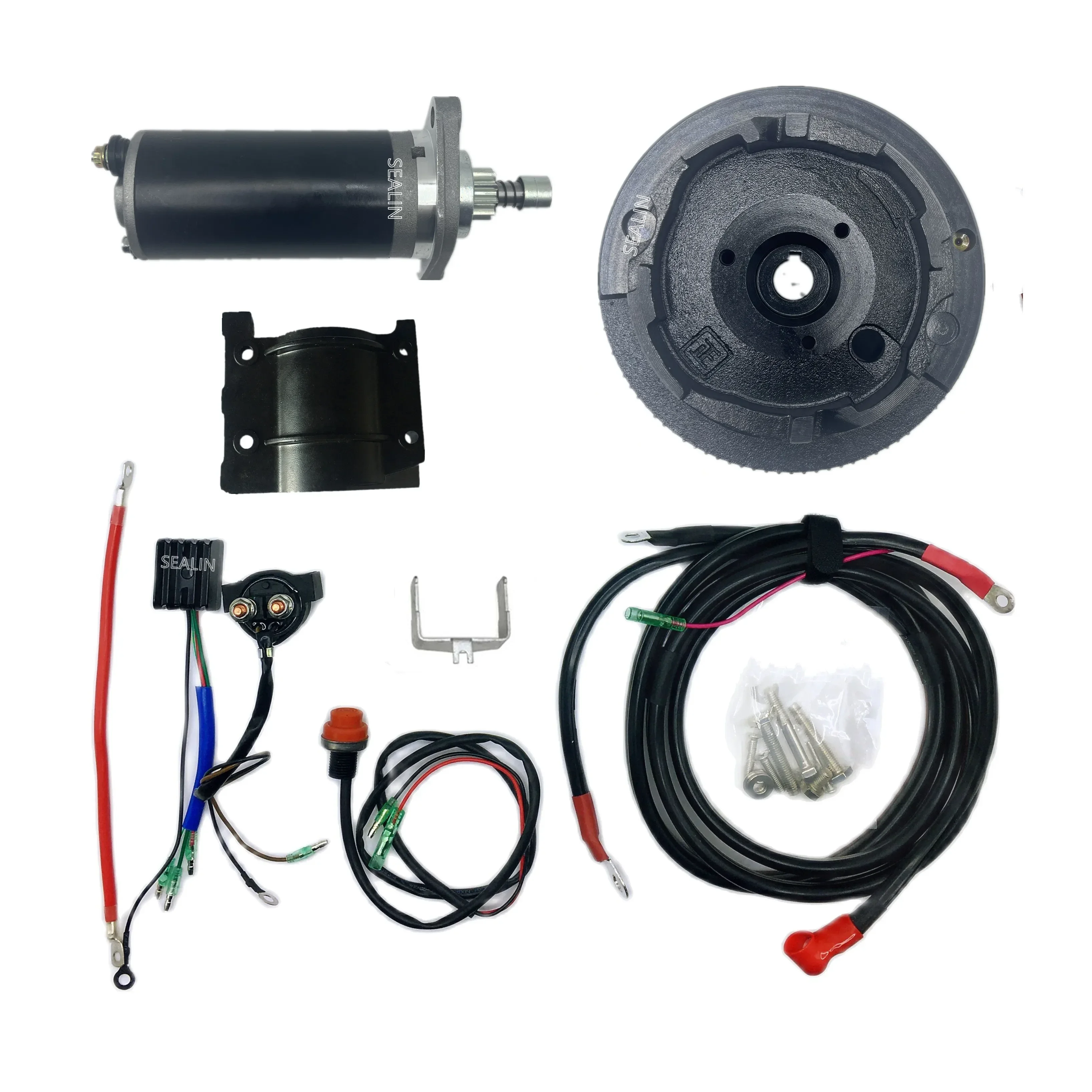 

ELECTRIC START KIT FOR YAMAHA 2 STROKE 15HP OUTBOARD MOTOR 15FMHL 15FMHS 15MSH MODEL CODE 63V