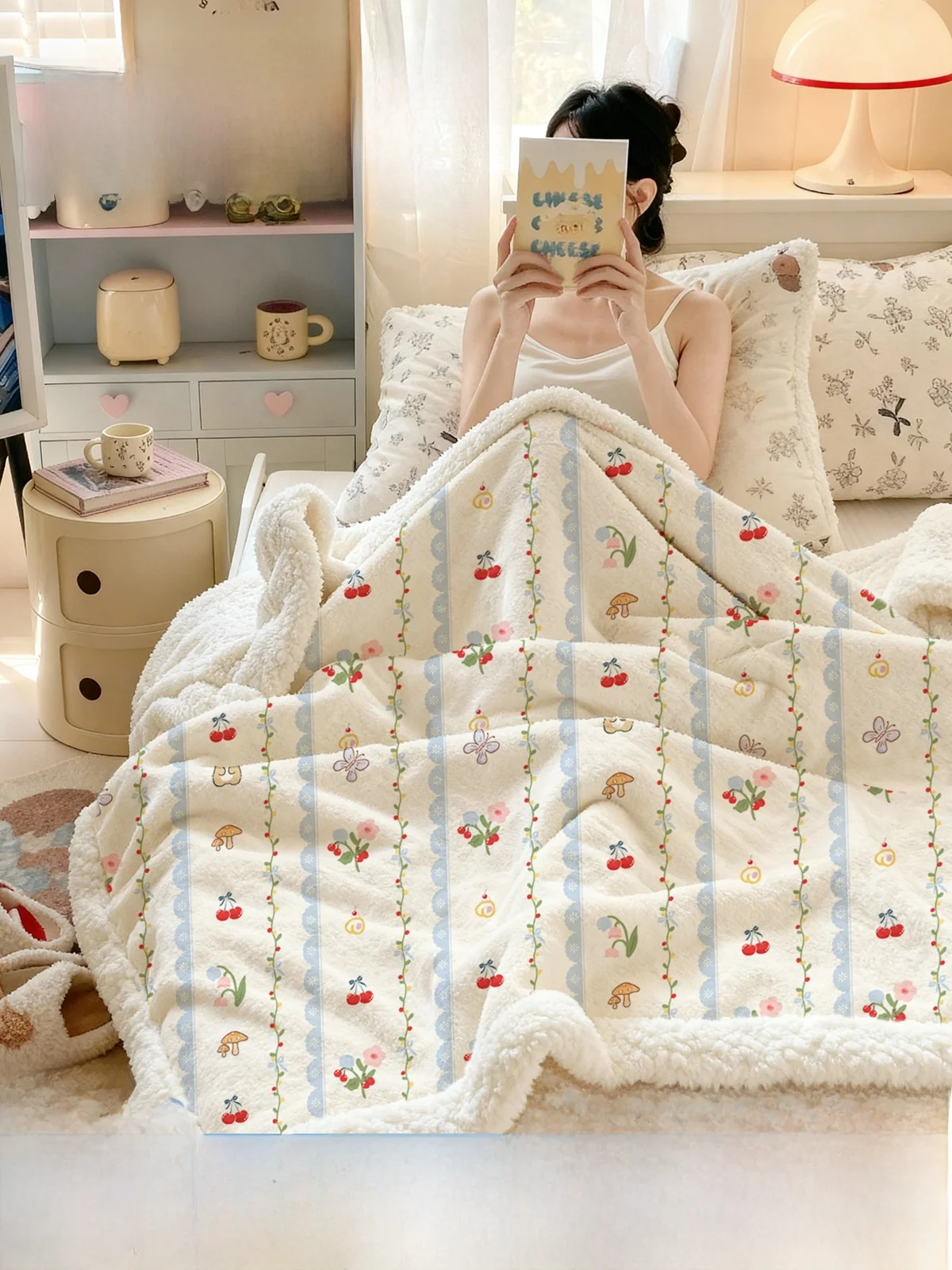 

Thiened Lamb Velvet Blanket ternoon Nap Sofa Cover Winter Warm Air Conditioner Blanket Small Size Modern Simple Sle Pol...