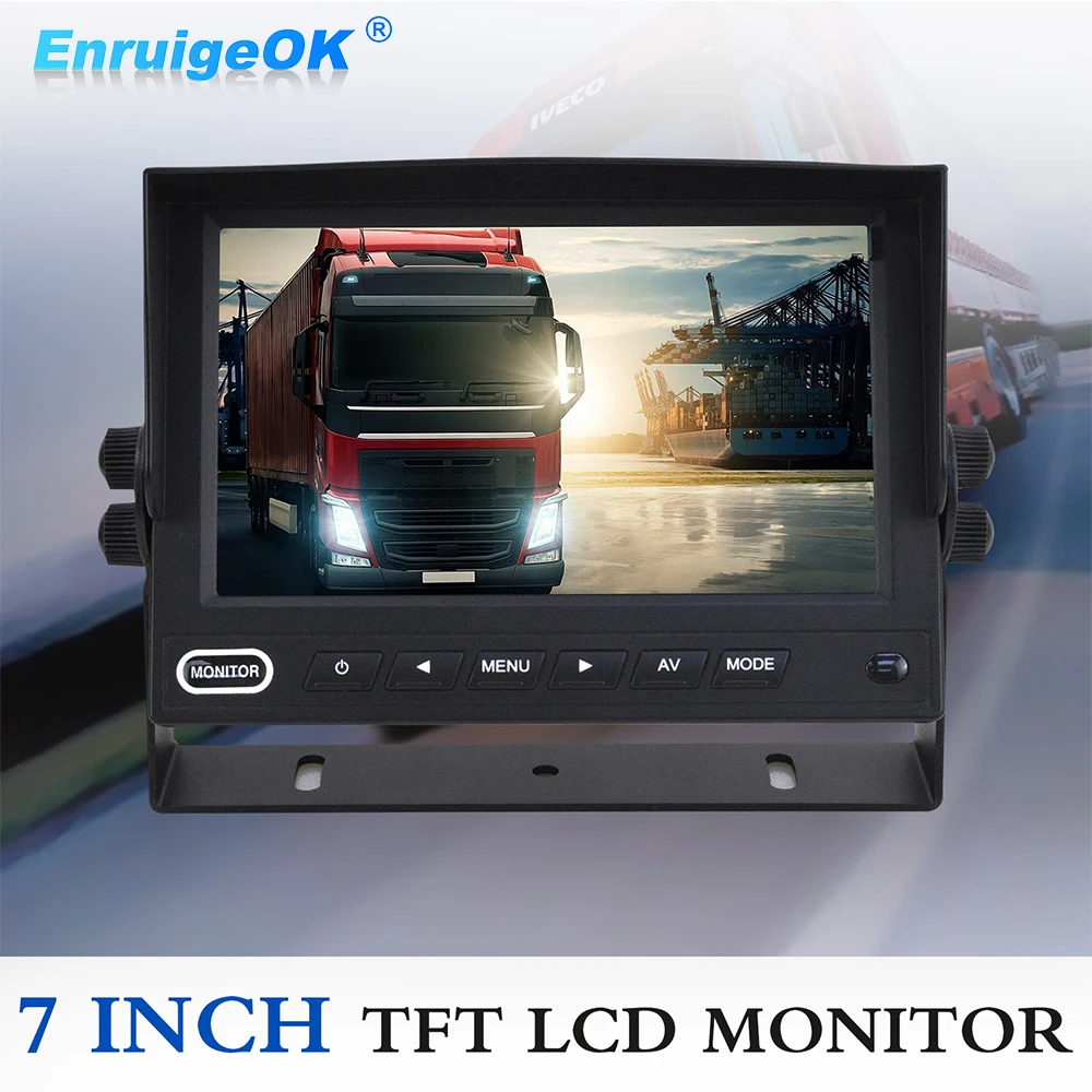 

AHD 1080P 7 inch rear view monitor High Definition for TFT LED Screen diaplay truck DVR Vehicle Bus Parking Rearvie System