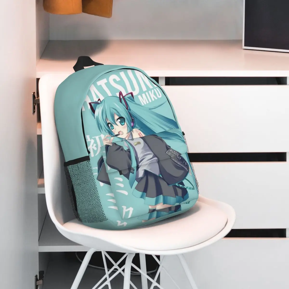 Hatsune Miku Lightweight 15-Inch Backpack - Versatile and Stylish Bag for School, Travel, and Daily Use