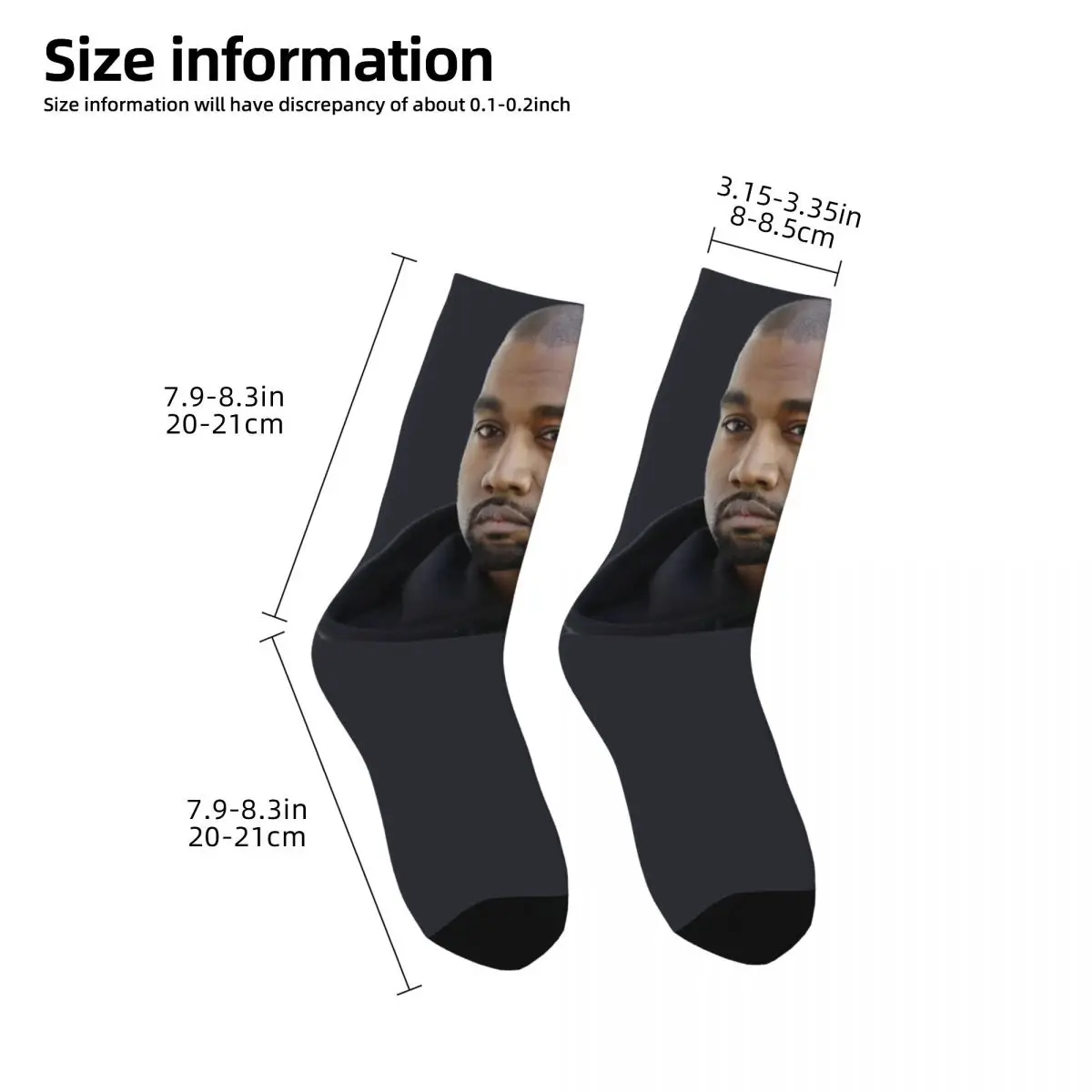 Chaussettes coupe-vent Kanye West pour hommes et femmes, beaux cadeaux en élasthanne, printemps, été, automne et hiver