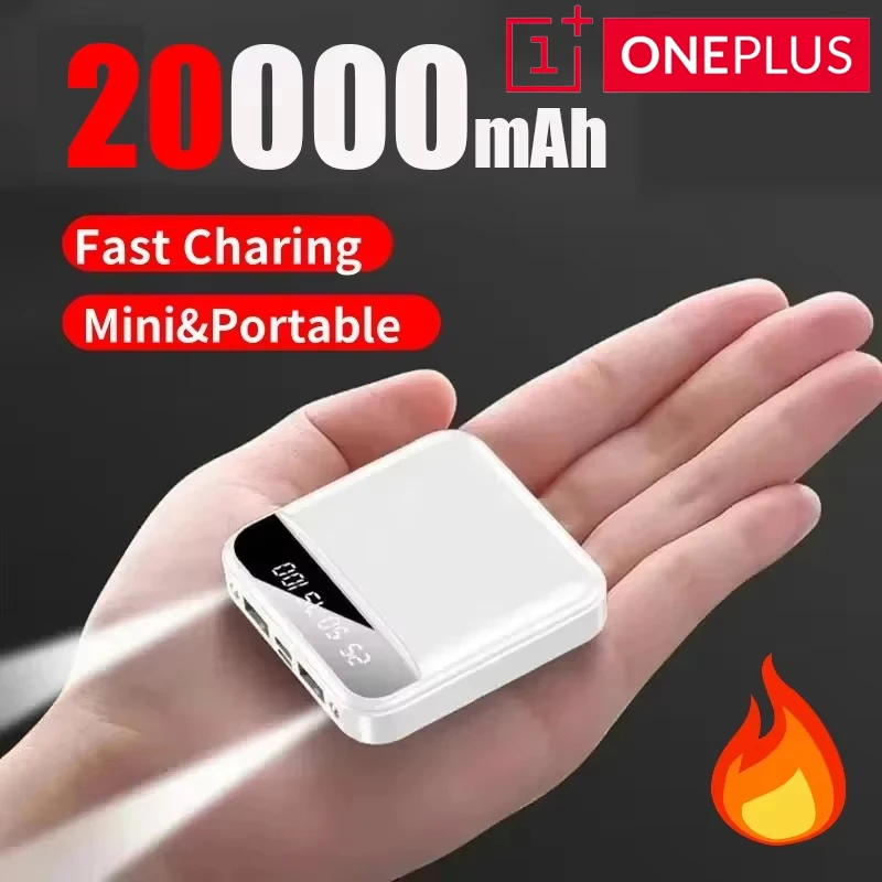 OnePlus 20000mah banco de energía carga súper rápida pantalla Digital de gran capacidad Mini batería externa portátil para Iphone Samsung