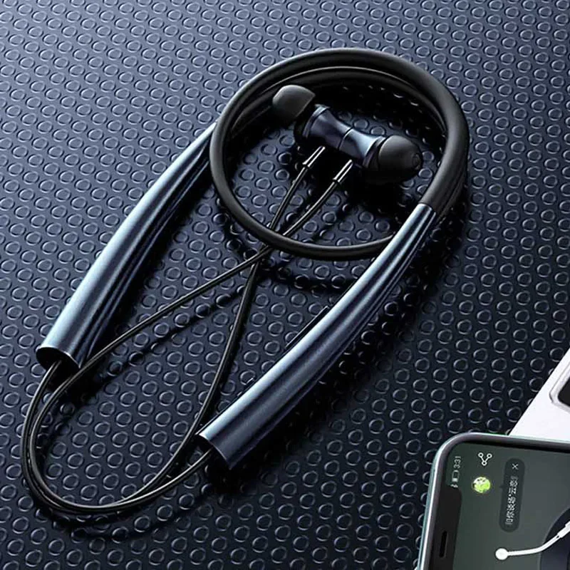 Wireless Headphones Neckband Bluetooth Earphone With Microphone Long Use Time For Sports Headset Use Noise Cancellin Magnetic