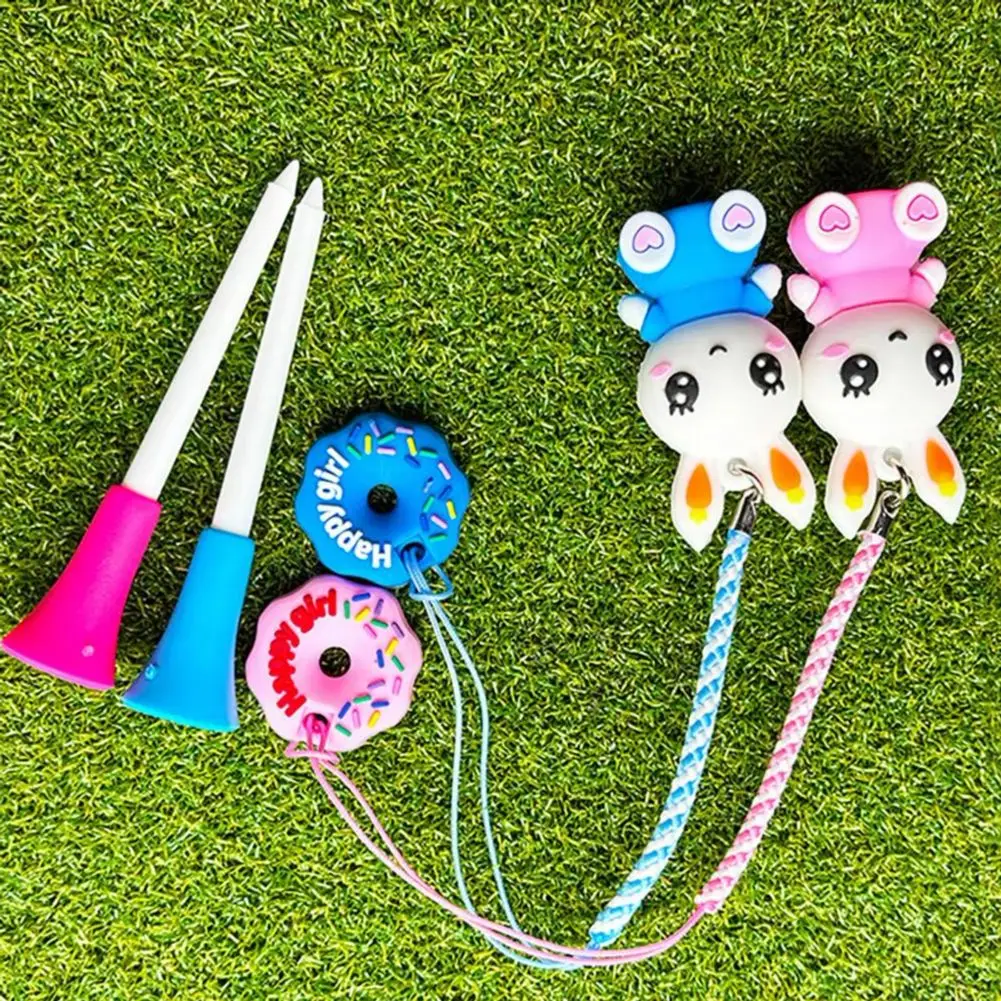 

Cartoon Rabbit Golf Tee Hanger Golf TEE Cute Cartoon Rabbit Ball Nail With Nail Cover 83mm Tee Storage With Anti Loss Rope 2025