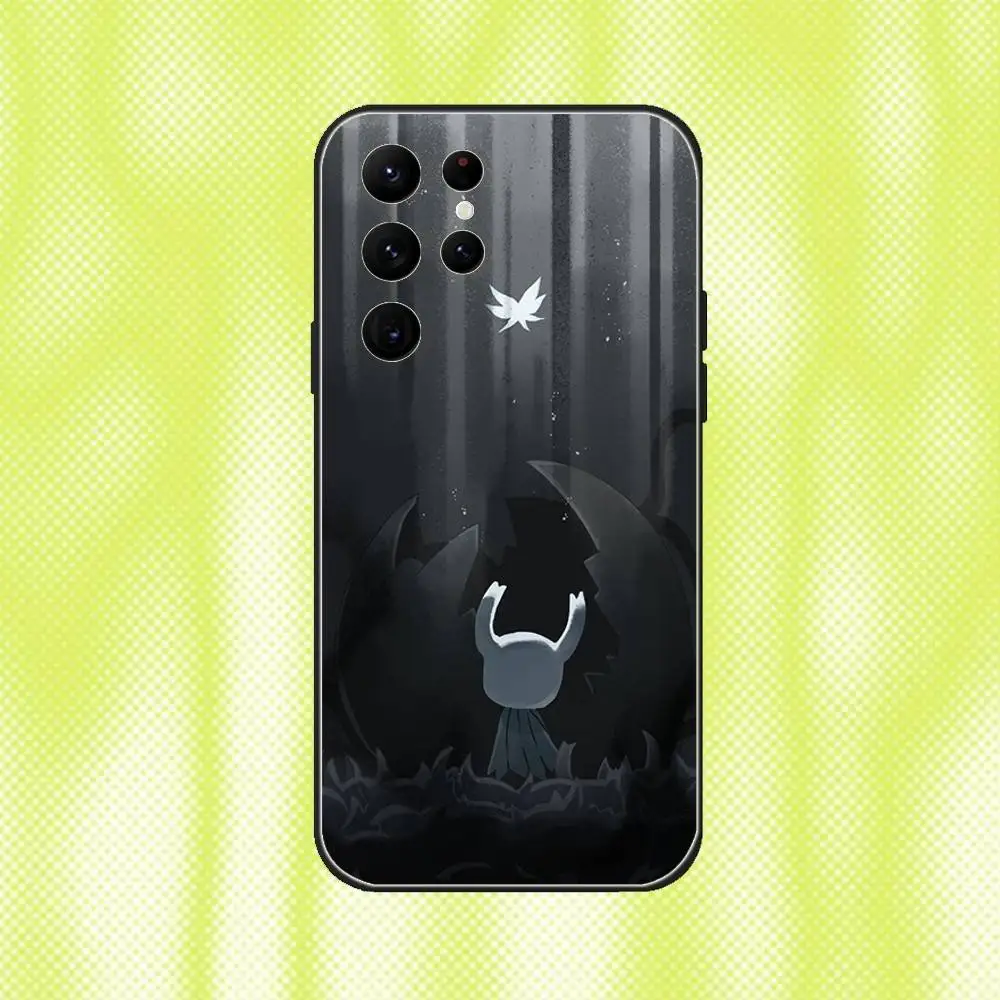 حافظة هاتف Game H-Hollow Knight لهاتف سامسونج S 25,24,23,22,30,21,10,9,Ultra,Plus,Lite,FE,4,5G حافظة ناعمة سوداء