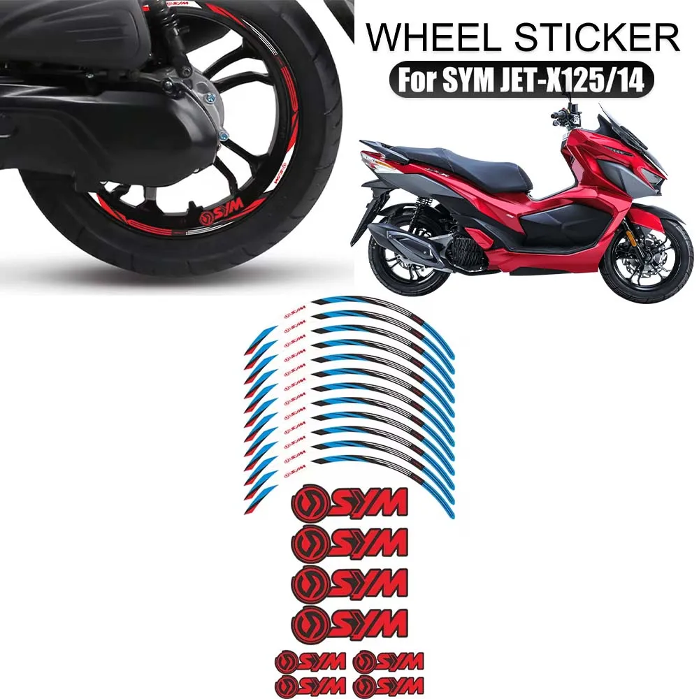 

For SYM Jet x 125 jet14 Motorcycle Accessories Stickers Waterproof Decal Wheel Sticker