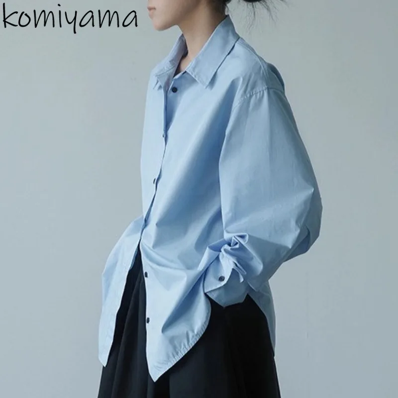 

Single Breasted Blusas Japan Long Sleeve 2025 Shirts Blouses Lapel Neck Ropa Mujer Casual Autumn New Camisas Woman Clothing