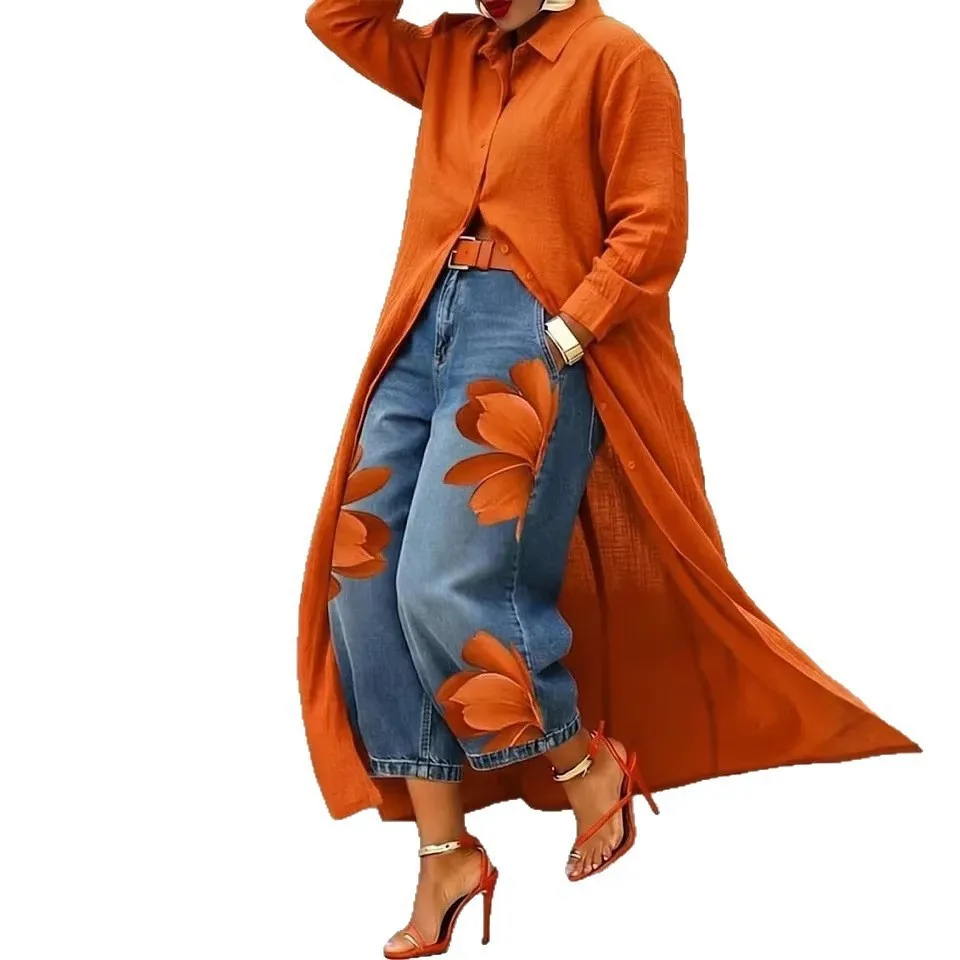 

Maxi Length Belted Waist Long Dress Blue Women Dress Solid Color Loose Fit Casual Dresses Button Front Collar Neck Shirt Dress