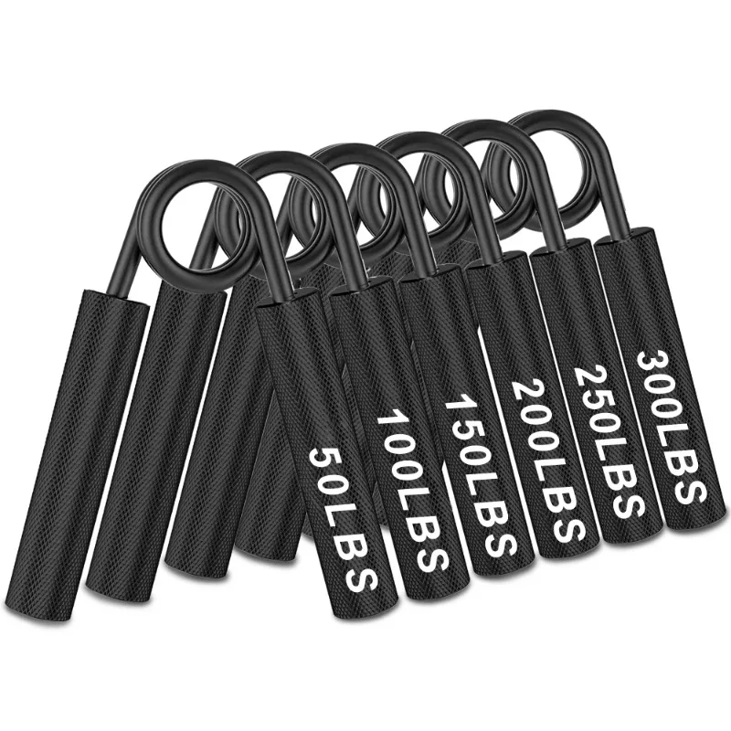 6PCS 100LBS-300LBS Metal Grip Strength Trainer Workout Equipment Forearm Exerciser Hand Grip Strength Gym Fitness Products