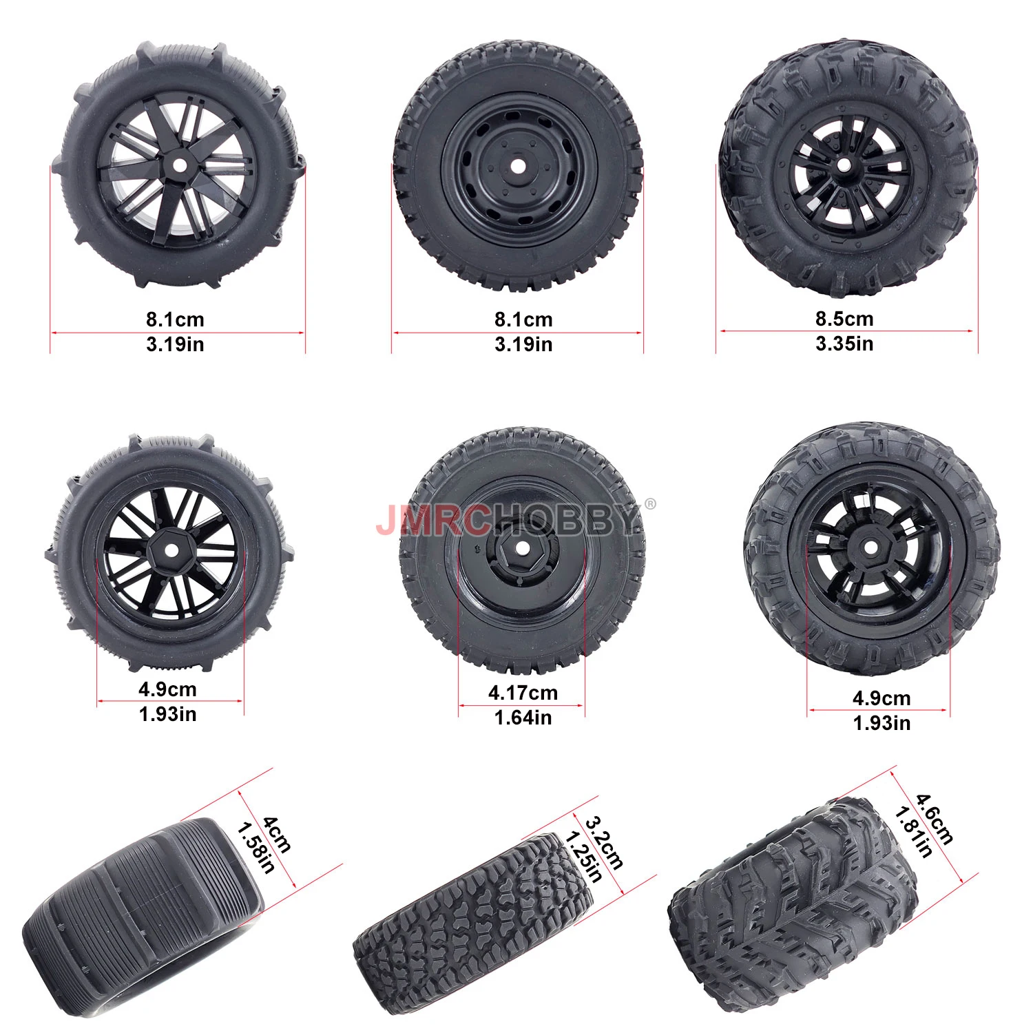 4PCS Original SCY Off-Road Snow Desert Paddle Wheel Tires For 16101Pro 16102 16103 16104 16106 SG116 MAX Q130,Fit Wltoys MJX RC