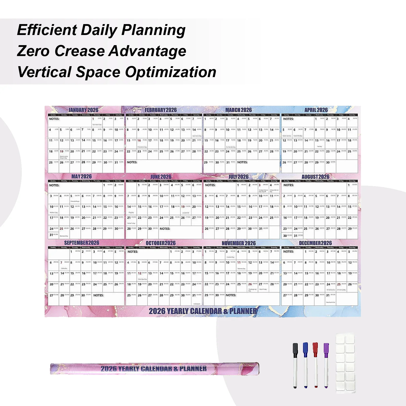 

Календарь-планировщик на 2026 год, гладкое письмо, плотная бумага, расписание, бумажный календарь на 2026 год, школьные принадлежности для маркировки, планировщик, расписание