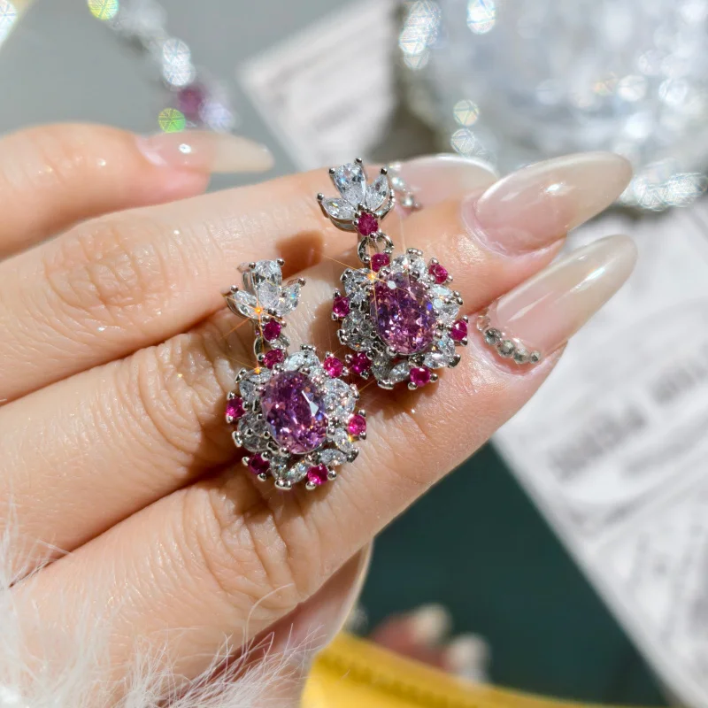 

Открытое кольцо «Звездное небо» из трех частей с бриллиантами для женщин, элегантный роскошный комплект серег с подвеской