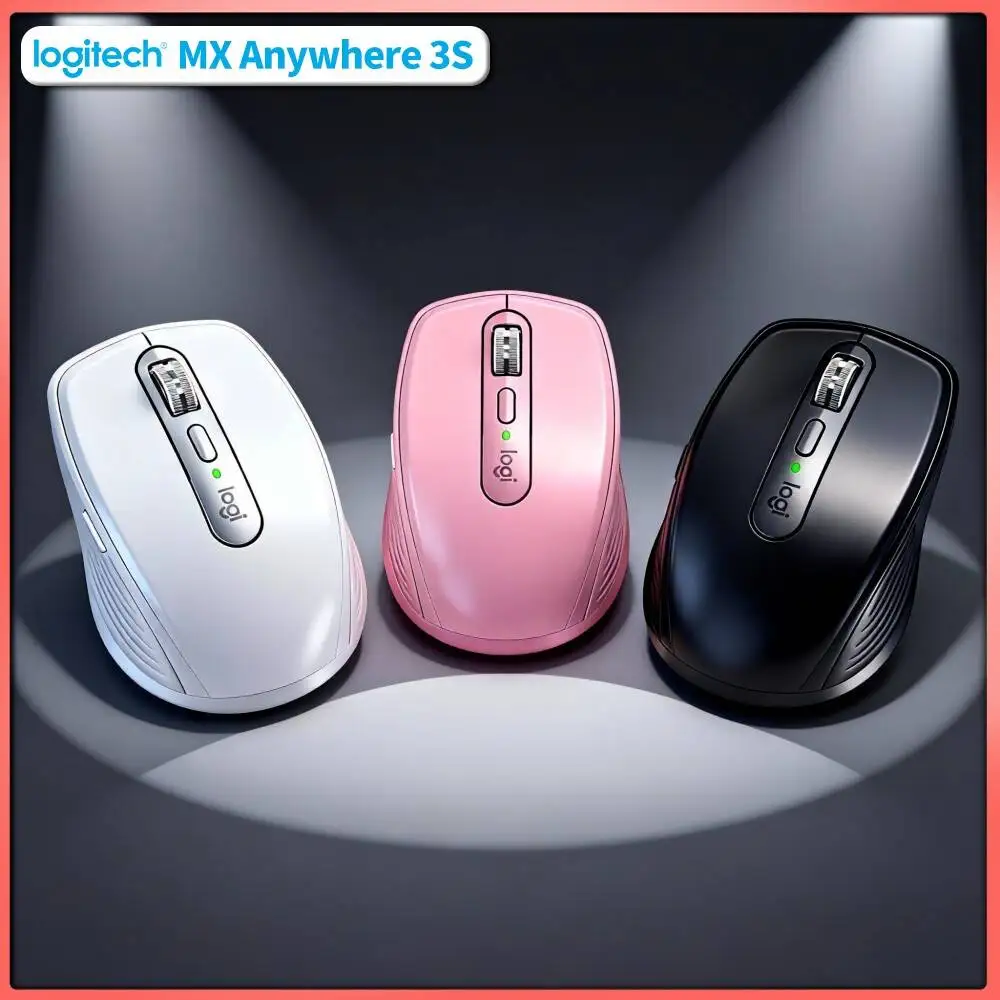 Pro MX Anywhere 3S Mouse - 8K DPI, MagSpeed Scroll, 3-Device Sync, Ideal for Watch Blogger Home Studio Office Work