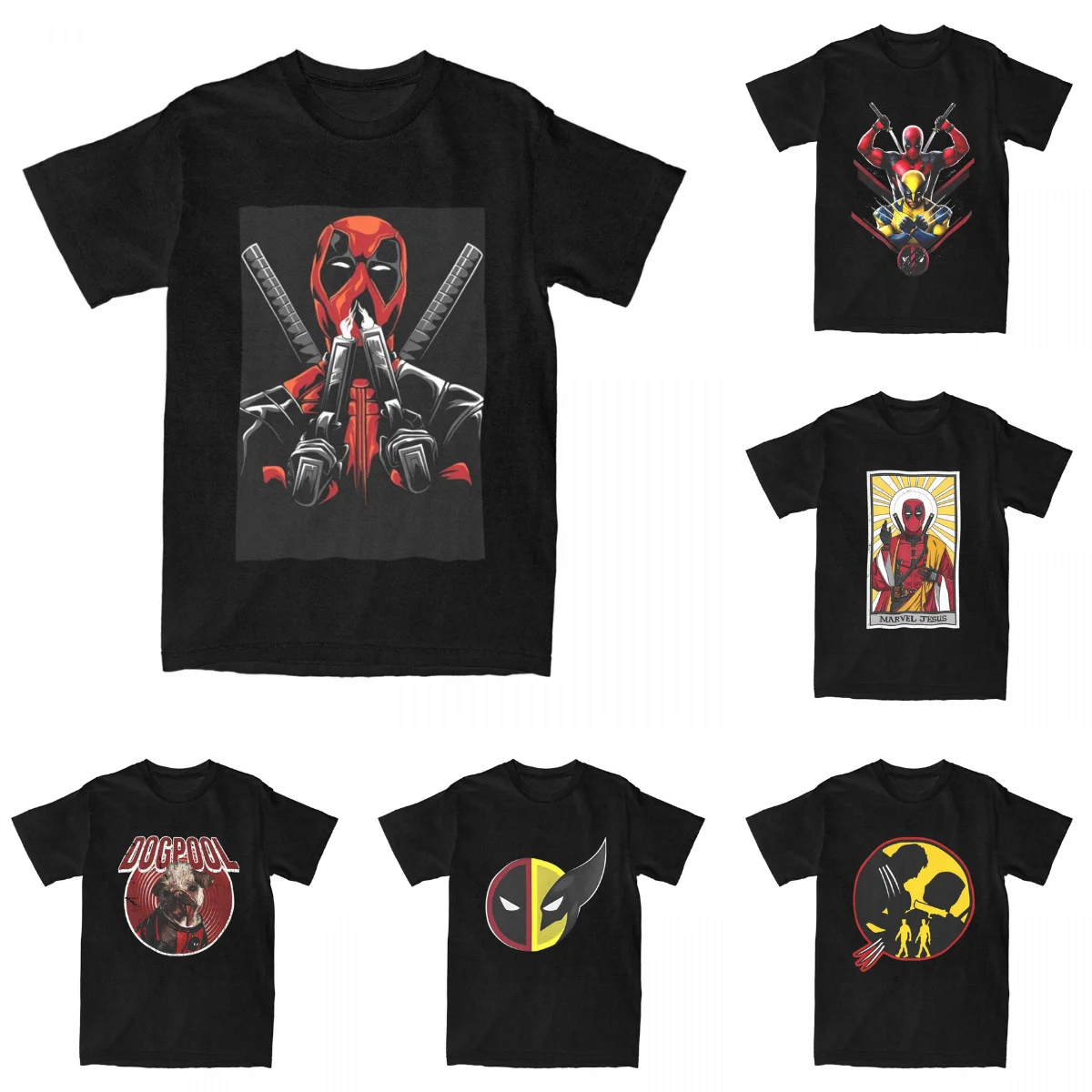 Couple T-Shirt Deadpool & Wolverine Superhero T-Shirts Popular Summer Tees Street Style Casual Cotton Clothing Birthday Gift