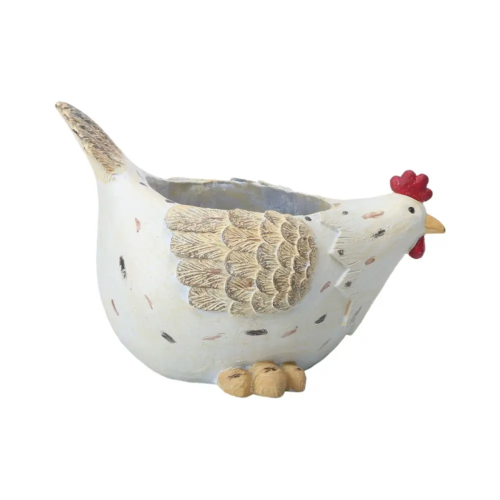 Artistic resin flowerpot featuring bird design weather resistant and perfect for garden patio or indoor plant decoration