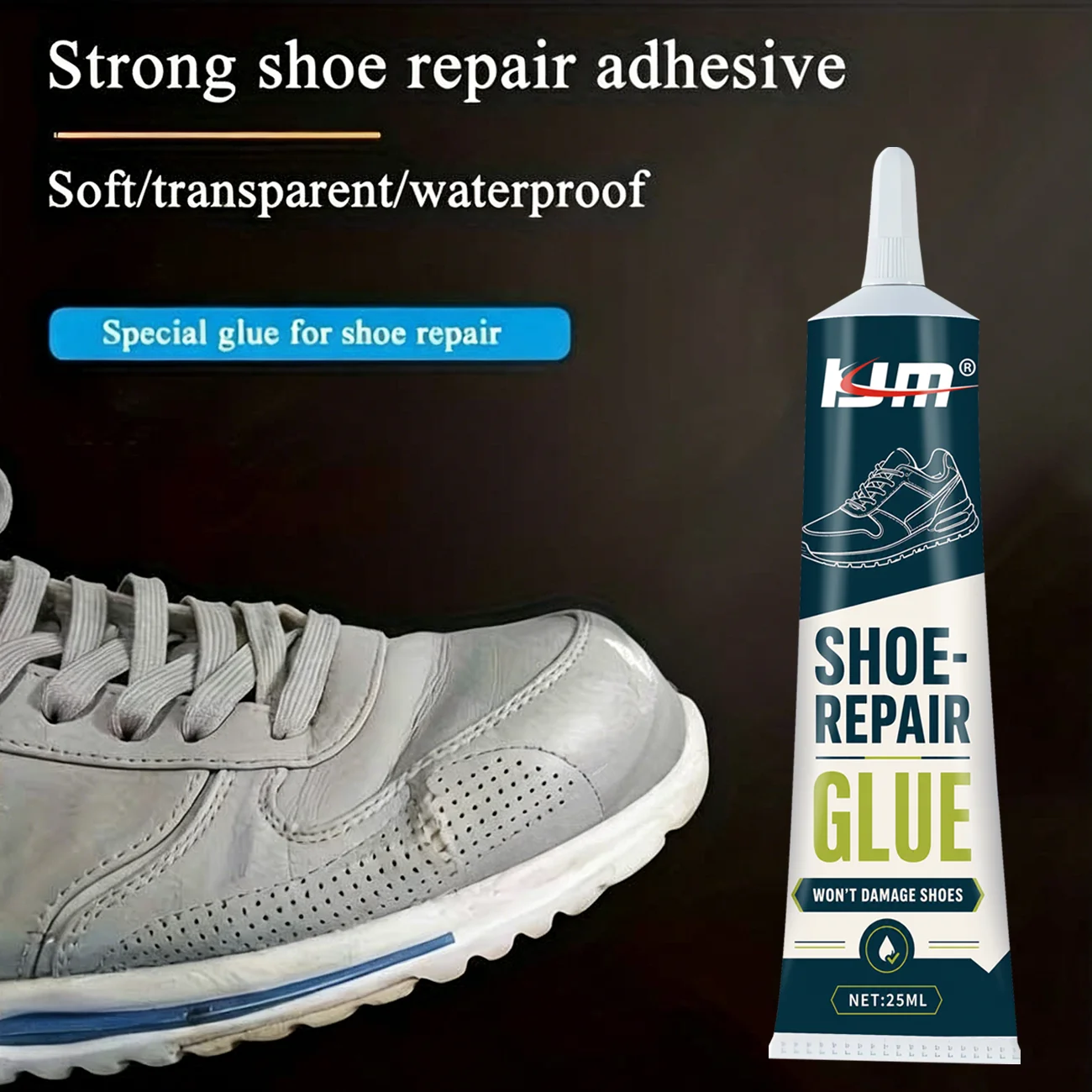 Strong Flexible Shoe Repair Glue, Waterproof Adhesive Fix Shoe Sole Detachment & Upper Split Avoid Expensive Shoe Replacement