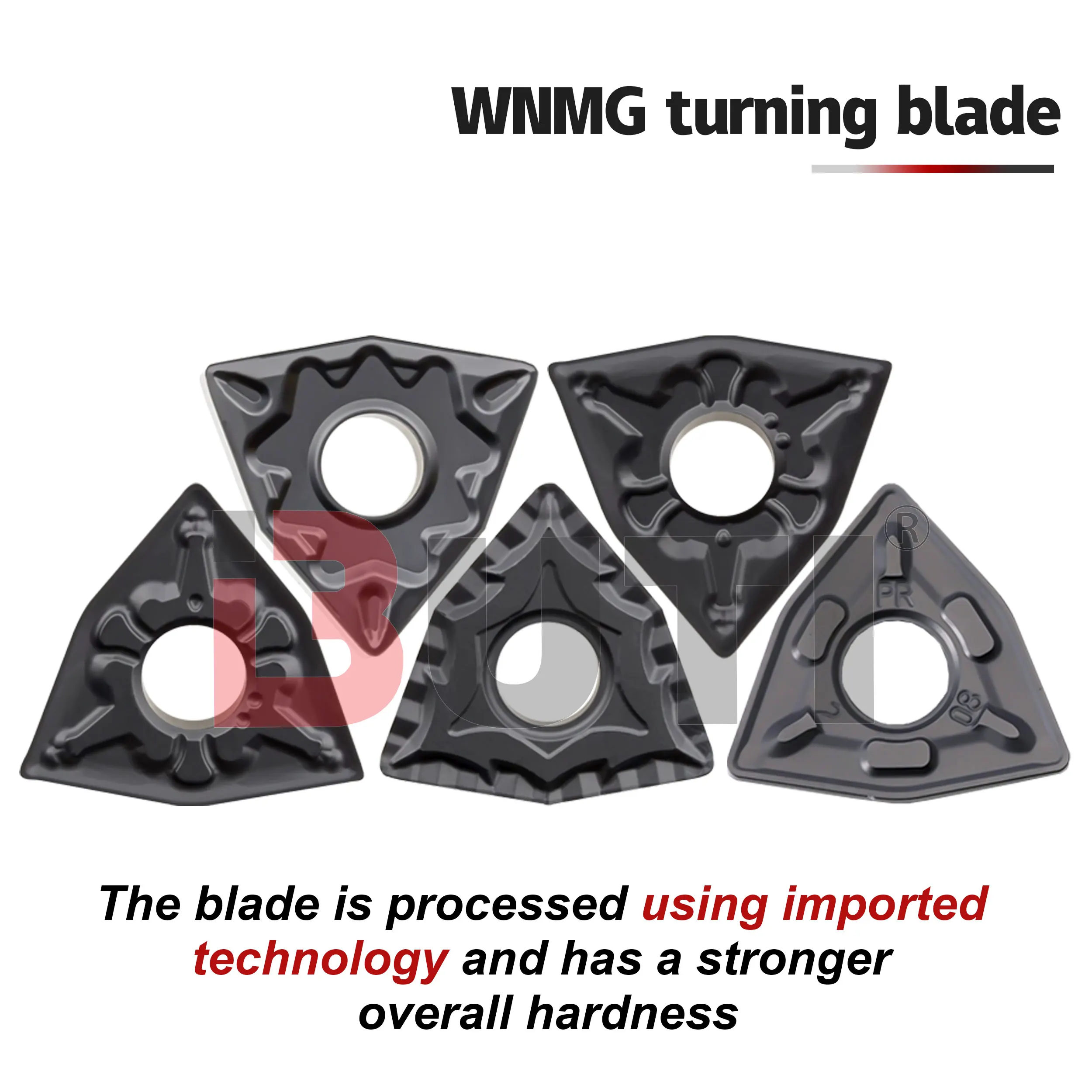 مخرطة CNC قطع إدراج WNMG080404 WNMG080408 WNMG080412 TM L-S R-S HQ CQ PR فتحة نوع تعديل مكونات معالجة إدراج