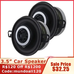 2pcs 3.5 Inch 12V 200W Car Speaker Full Frequency Auto Music Audio Player Door Dashboard Loudspeaker For Car Motorcycle
