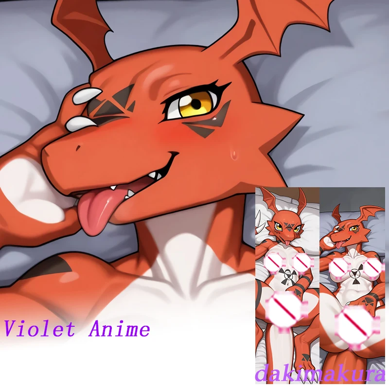 Dakimakura Anime Guilmon Double-sided Print Life-size Body Pillow