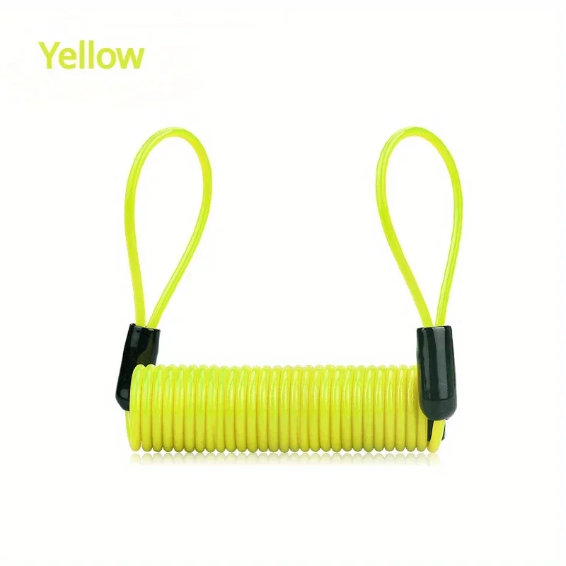 1.2m yellow disc lock reminder cable for anti-theft motorcycle wheel disc brake alarm lock reminder cable view 5