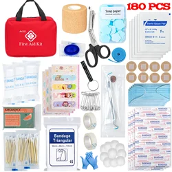 Kit de primeros auxilios de 180 piezas, Kit de emergencia táctico multiusos en el coche, accesorios militares, Kits de supervivencia, bolsa médica para acampar