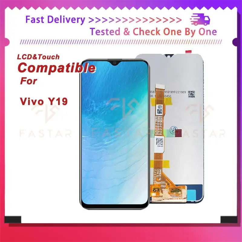 

6.53"Original For VIVO Y19 LCD Display Touch Digitizer Assembly Replacement Phone Screen VIVO Y19 lcd