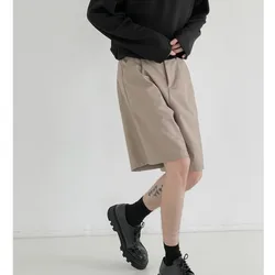 Sommer Anzug Shorts Männer Mode soziale Herren Kleid Shorts koreanische lose gerade lässige Shorts Herren Büro formelle Shorts M-2XL