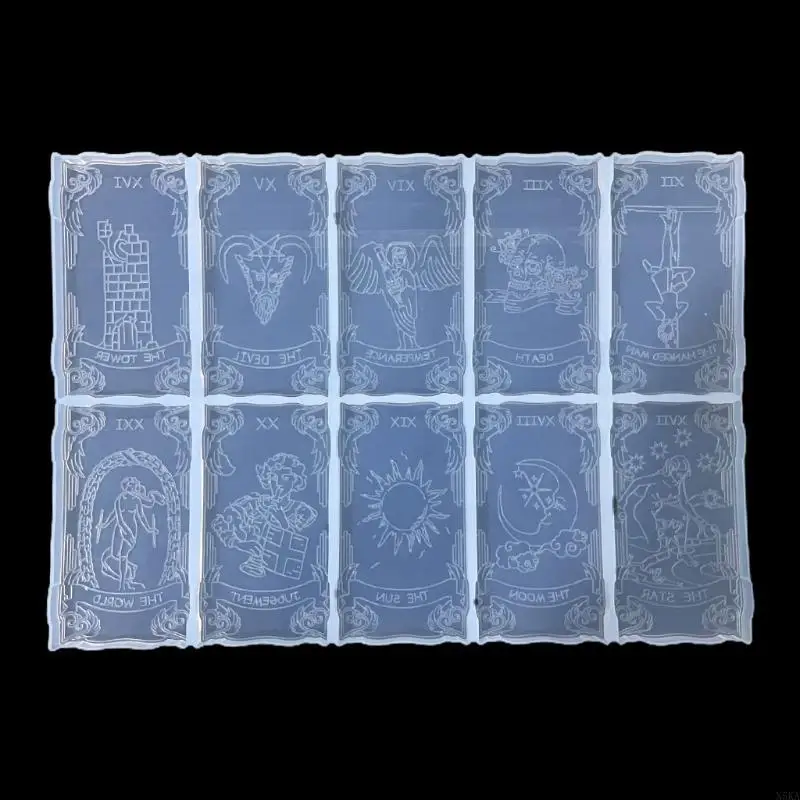 Playing Game Cards Epoxy Resin Mold Divination Cards Silicone Mould DIY Crafts Jewelry Decoration Casting Tool