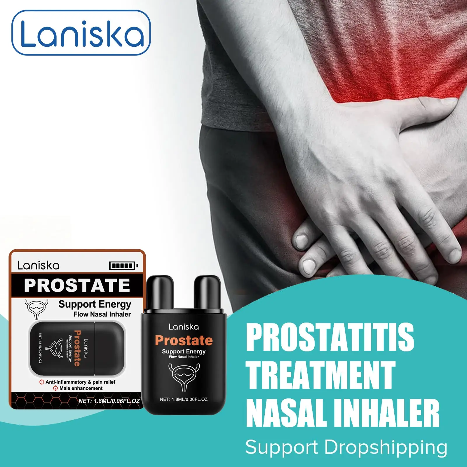 

Man Prostatitis Nasal Inhaler Relieve Urethritis Dysuria Enhance Kidney Boost Men Energy Level Prostatic Swelling Relief Inhaler