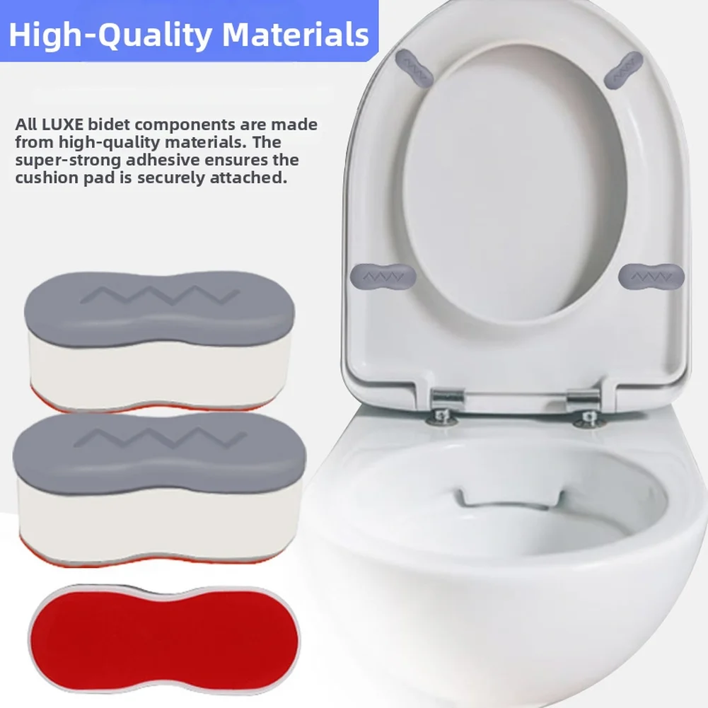 5 PCS Self-adhesive Non-Slip Toilet Seat Bumpers For Bidet Attachment With Strong Mastic Seat Cushioning Pads Shock Absorber