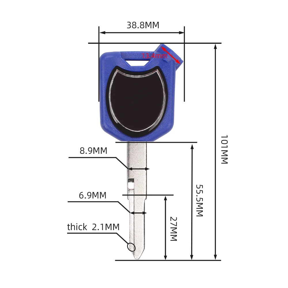 1Pcs Blank Key Motorcycle Replace Uncut Keys For Scooter Magnet Anti-theft lock AirBlade LEAD PCX 125 150 SCR100 WH110