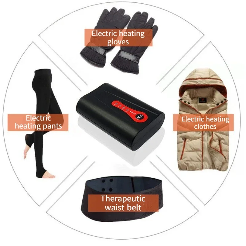2PCS 7.4V 3400mAh Lithium Battery with US EU Charger for Heated Vest Gloves Socks Heating Belt Electric Heated Clothing