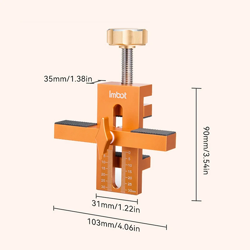 Maschera per l'installazione della porta dell'armadio per la lavorazione del legno, strumento di perforazione del dispositivo di rimbalzo dell'installazione del pannello della porta Strumento di posizionamento rapido 2 in 1