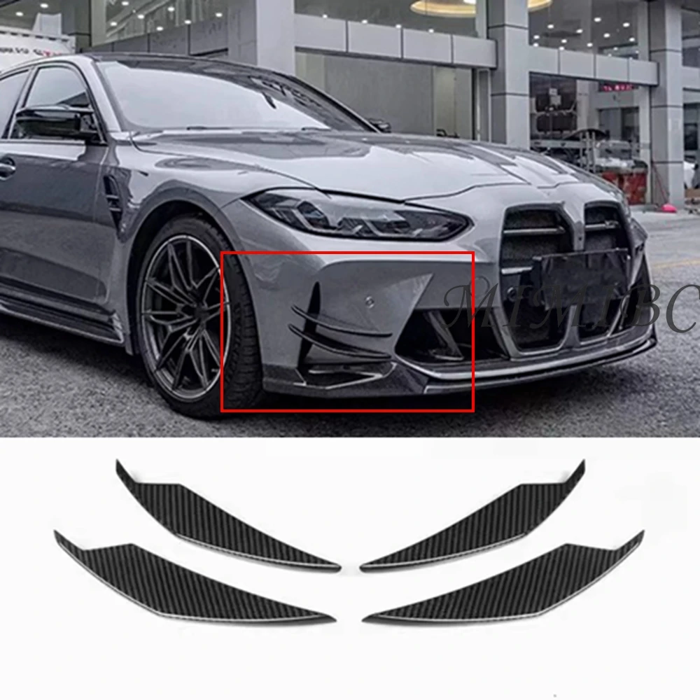 

For BMW G80 M3 G82 G83 M4 2020-2024 AC Style Carbon Fiber Front Side Air Vent Fin Trim Intake Frame Cover Canard Lip Spoiler