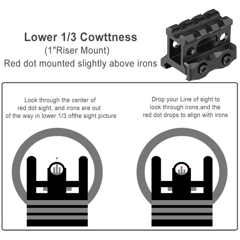 Nuovo 1 Set Red Dot Sight con 2 MOA e 9 impostazioni di luminosità mirino Reflex con lente rivestita in alluminio antiurto con guida da 20mm