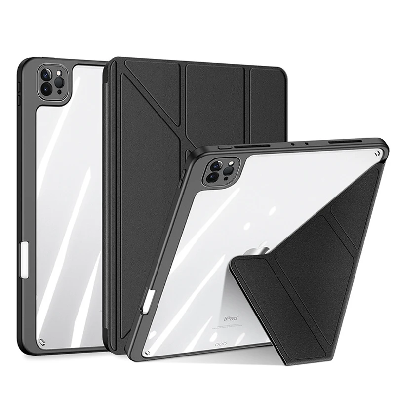 

For Apple iPad Pro 11 13 Protective Case Smart Cover For Apple iPad Air 11 13 2024 Luxury PU Leather Business Shockproof Funda