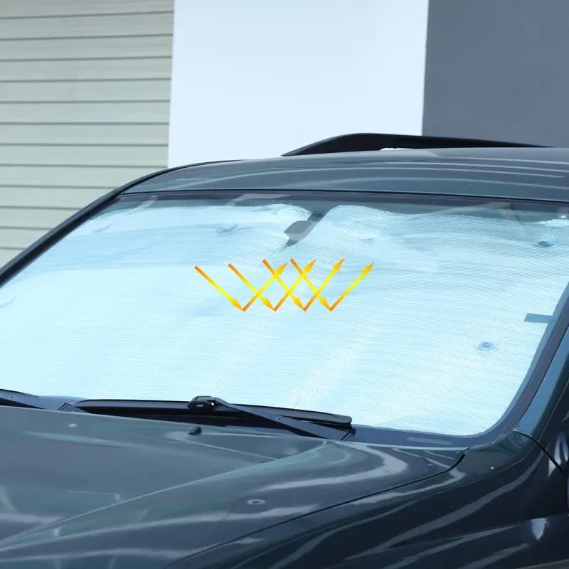 

Aluminum Foil Silver Car Front Glass Anti-UV Sunshade For Toyota Land Cruiser Prado 150 LC150 2003-2023 Interior Car Accessories