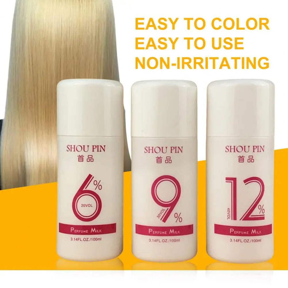 Dye Fixation Lightweight Hair Coloring Double Oxygen Milk Developer for Home