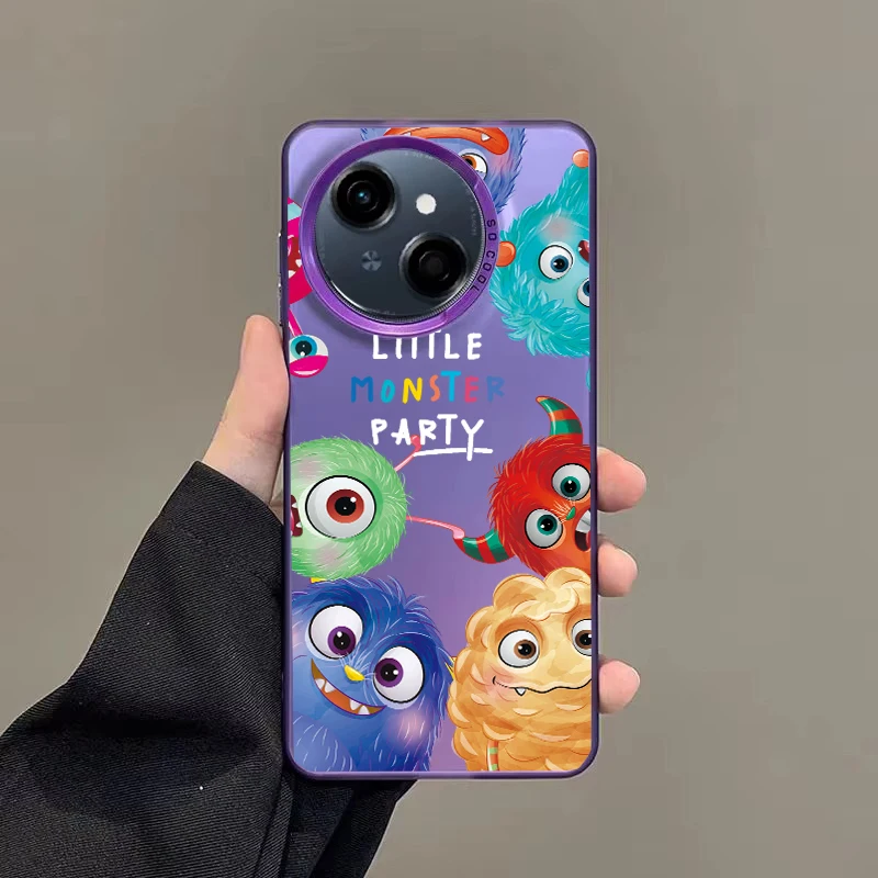 حافظة لهاتف Tecno Spark GO 1 Spark 30c 20c 10c 20 10 8c 7T 6 GO Pro Plus 4G 5G حافظة هاتف ليزر فاخرة على الطراز الكرتوني رقم 2