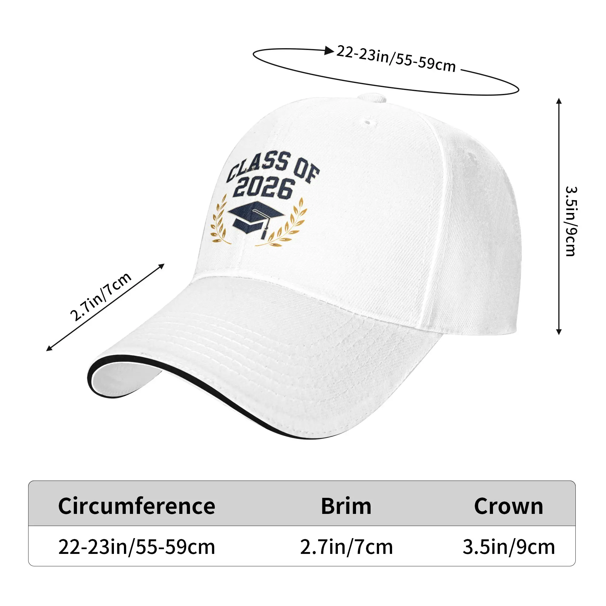 Spring Casual Baseball Cap Class of 2026 Senior 2026 Graduation Running Hippie Trucker Hat For Unisex-Teens Stylish Baseball Cap