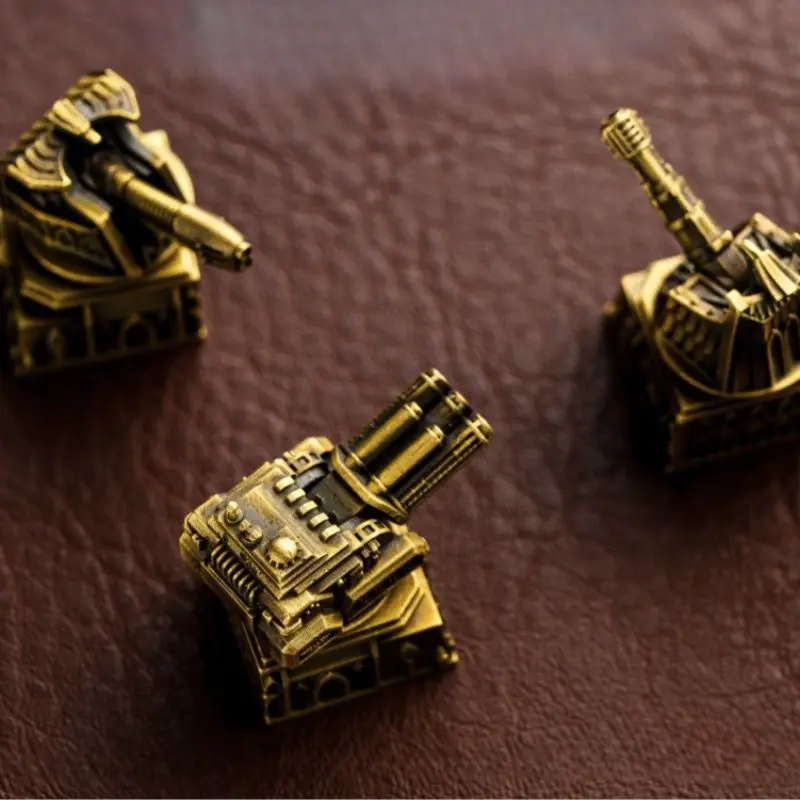 Pure Copper Stars Casting War Ornaments Mechanical Keyboard Cross Keyboard Hat Starship Macro Cannon Skyhawk - view 5
