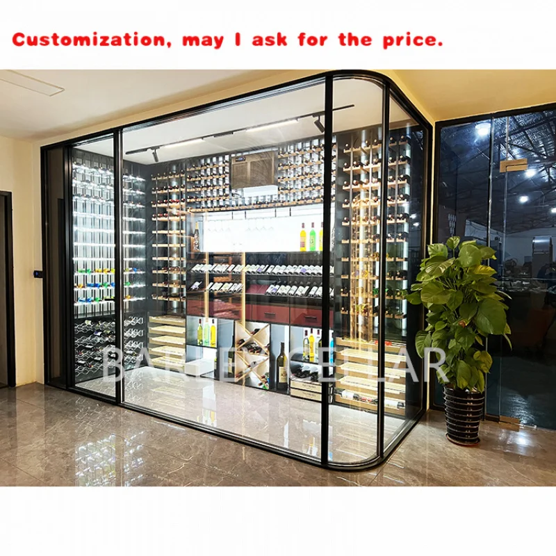 custom.BARLEY Cellar 2026 New Design Display Wine Cellar Wall with Fan Cooling System